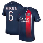 Günstige Fußballtrikots Paris Saint-Germain 2023-24 Verratti 6 Heimtrikot Kurzarm